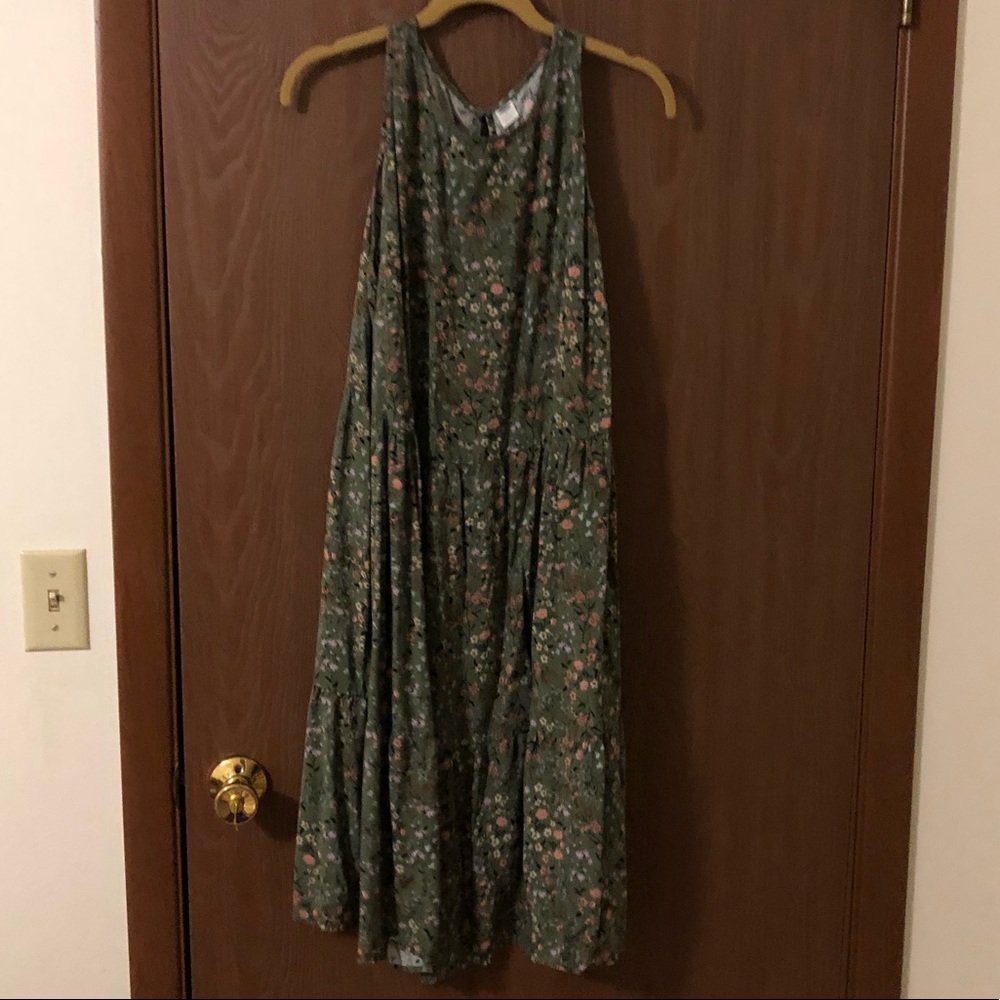 Floral Print Tiered Swing Dress (Plus Size)